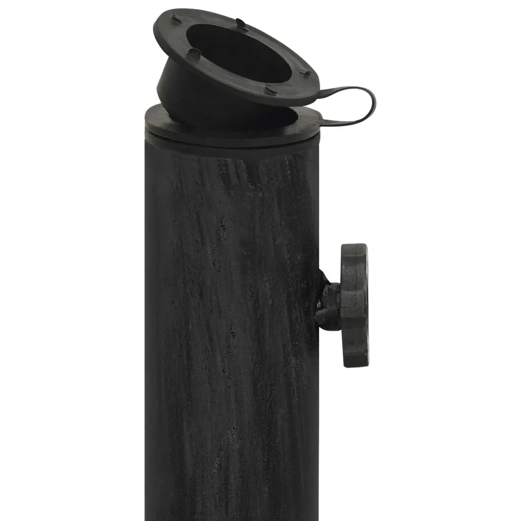 Base per ombrellone-Supporto per ombrellone Nera 44x44x32 cm in Ghisa