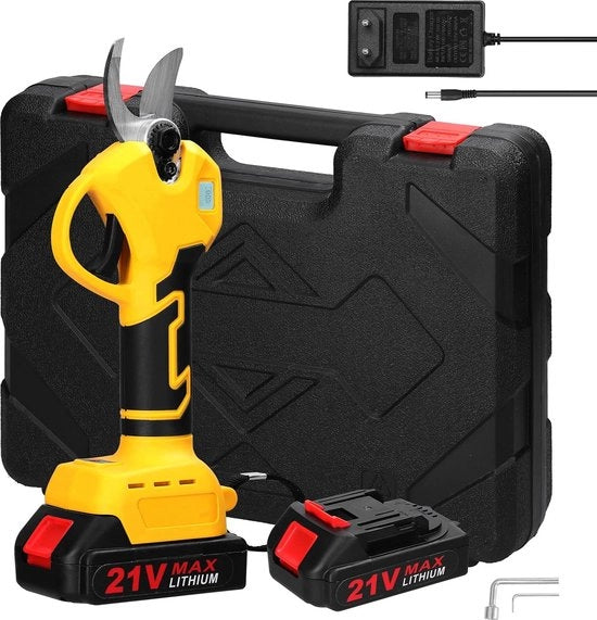 Snoeischaar elettrica - Incluso zaino - Takkenschaar - Heggenschaar efficiente - Con caricatore - 21V