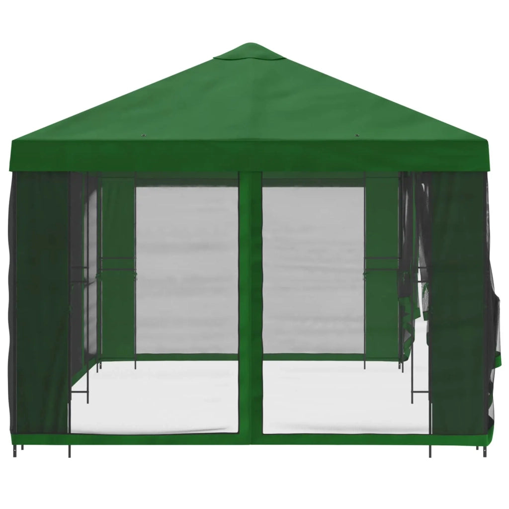 Gazebo con pareti laterali 6 x 3 m Verde Poliestere e Acciaio 3376023