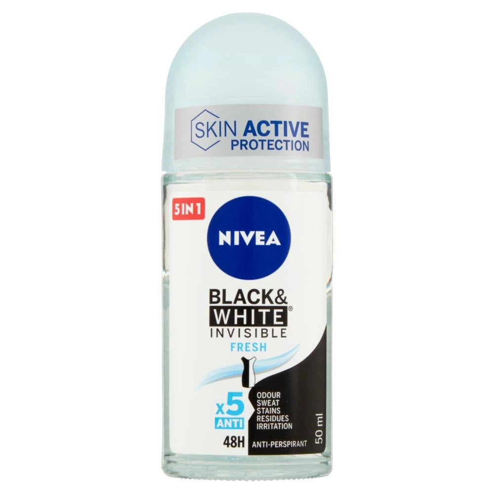 NIVEA SET 6 PZ BLACK & WHITE INVISIBLE FRESH ANTI-PERSPIRANT 50 ML L'UNO