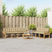 Set di divani da esterno 8 pz Bianco e Beige 3389283