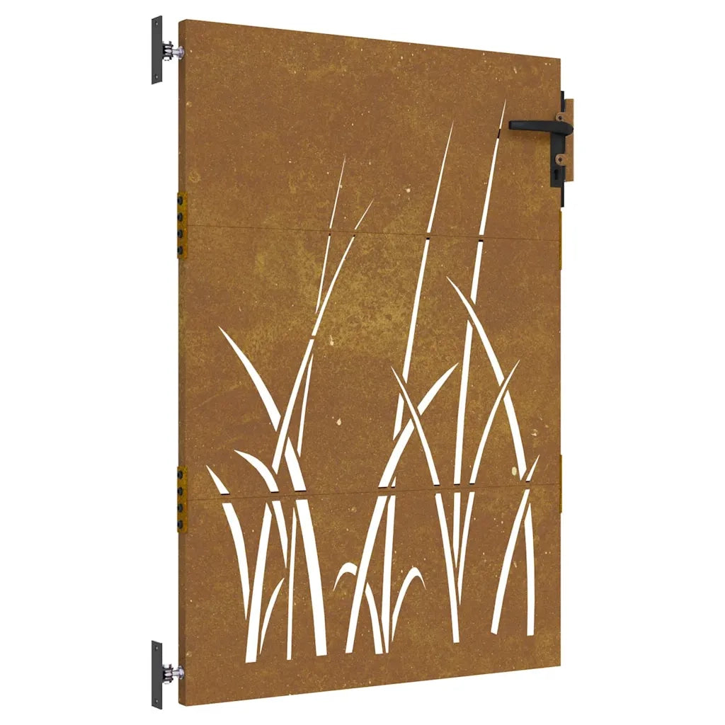 Cancello da Giardino 85x125 cm in Acciaio Corten Design Erbacod mxl 128066