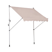 Tenda da sole retrattile 2x1.5 m ¨C zephmum ¨C beige per esterno