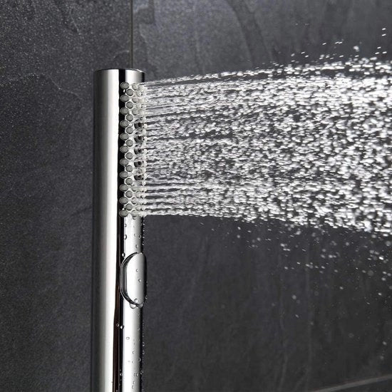 Douchekop Rotondo - 3 Funzionalità - Laccato a Cromo - Silicagel
