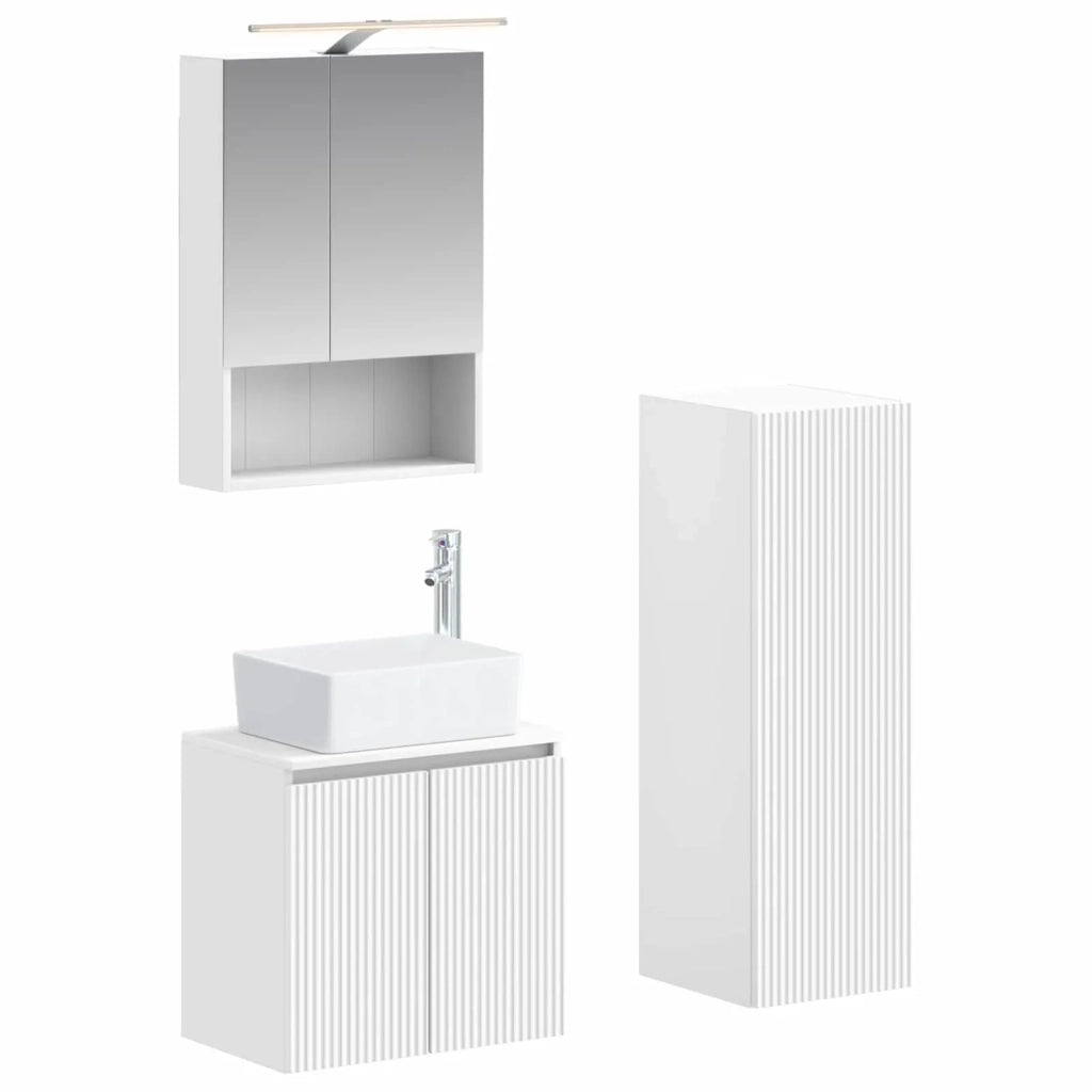 Set di mobili per il bagno 4 pcs Bianco 3407439