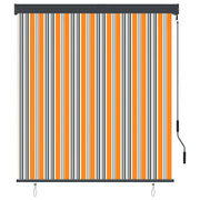 Tenda a Rullo per Esterni-Tenda da sole avvolgibile 140x250 cm Giallo e Blu