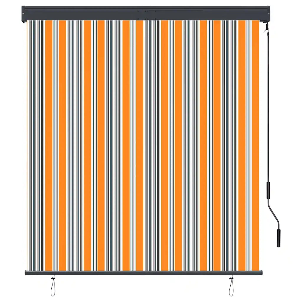 Tenda a Rullo per Esterni-Tenda da sole avvolgibile 140x250 cm Giallo e Blu