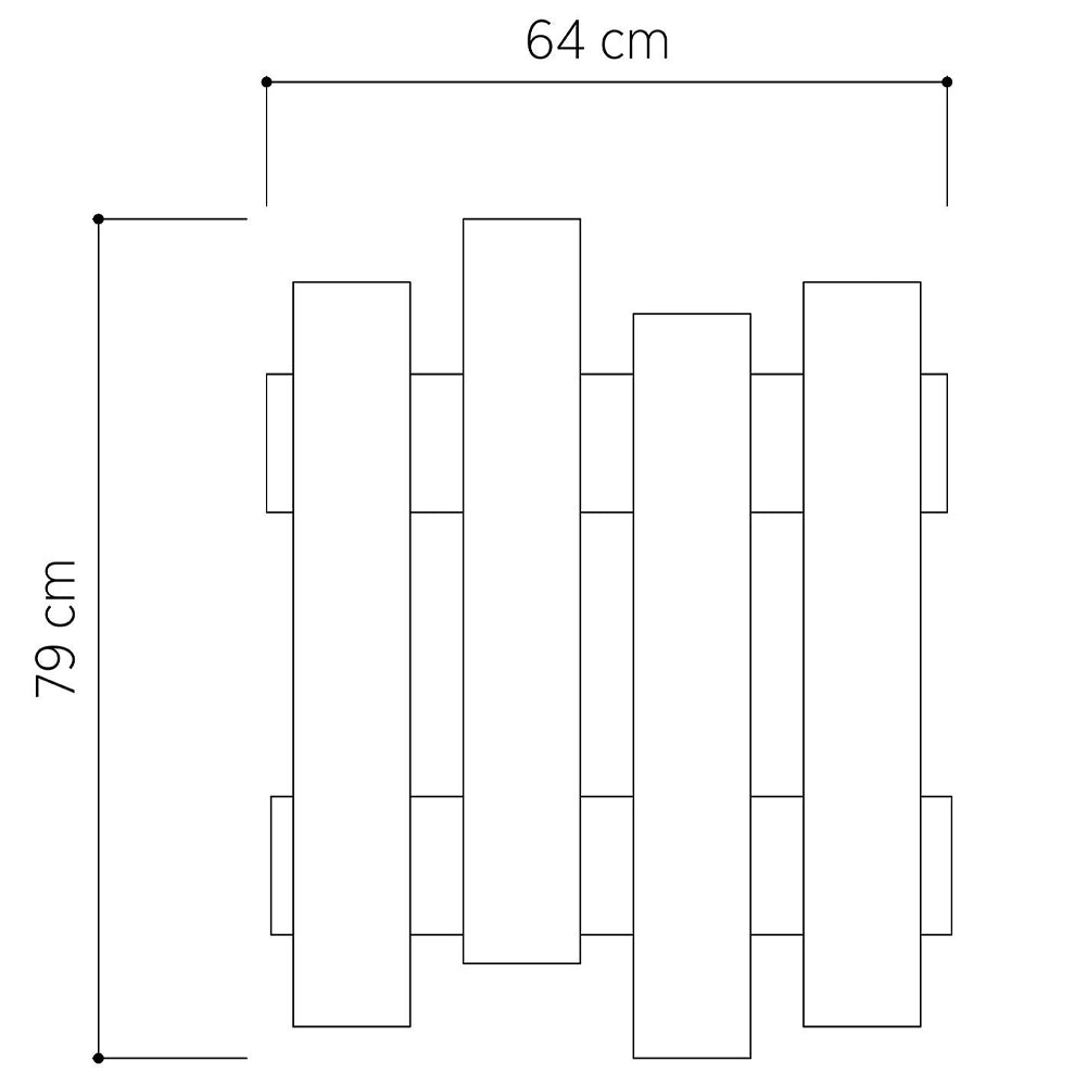 Appendiabiti da Muro 64x4x79 cm Attaccapanni con Montaggio a Parete in Legno Quercia