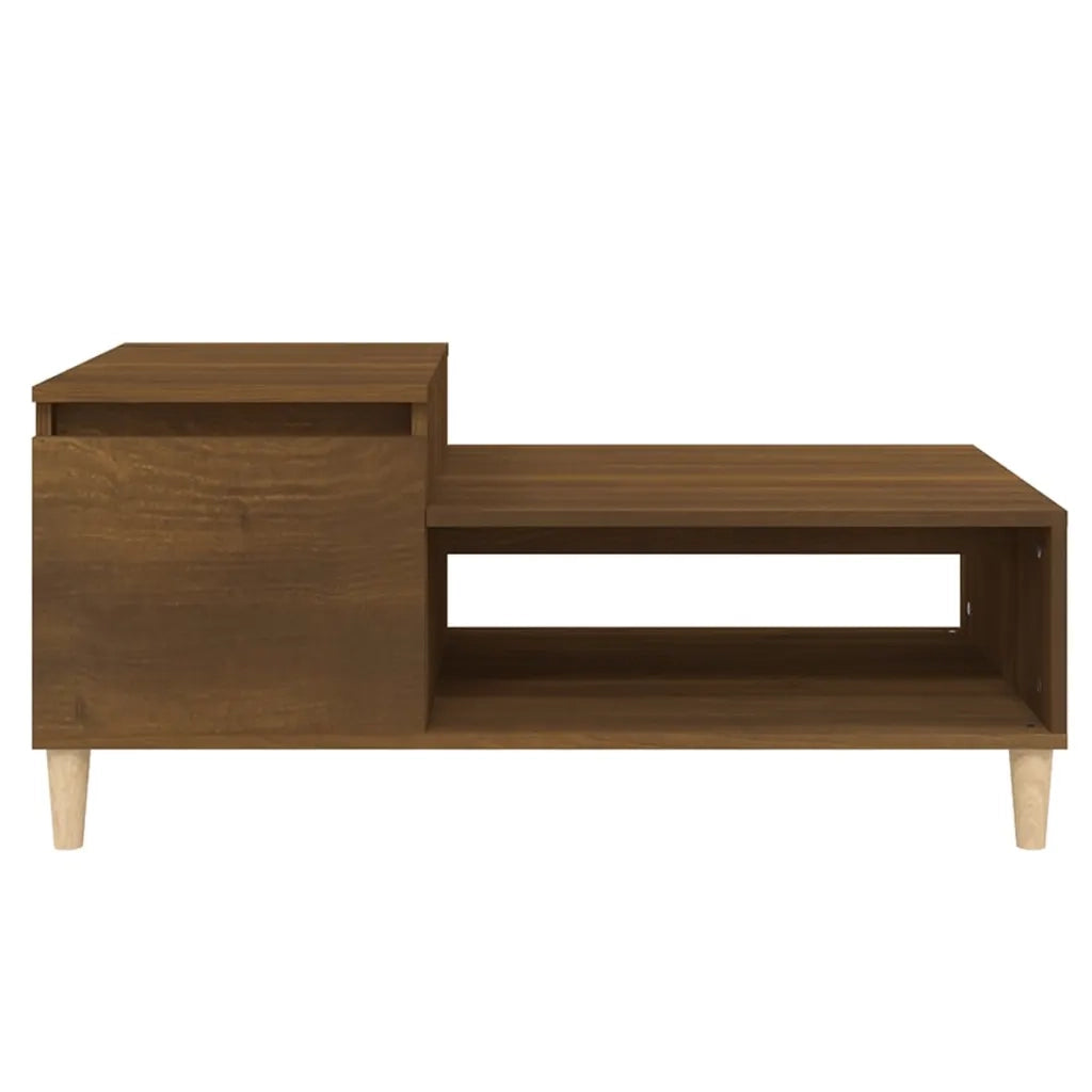 Tavolino da Salotto Rovere Marrone100x50x45cm Legno Multistrato 821131