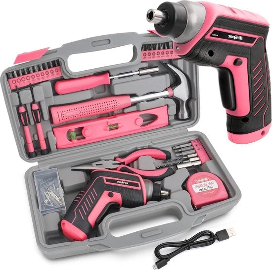 Set di utensili da giardino elettrico a carica USB da 35 pezzi - Chiave inglese elettrica a carica USB - Ideale per riparazioni domestiche - Cassa degli strumenti