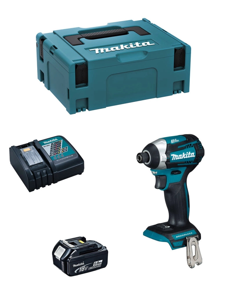 Avvitatore ad Impulsi MAKITA DTD154RTJ1 (1 x 5,0 Ah + DC18RC + MAKPAC 2)