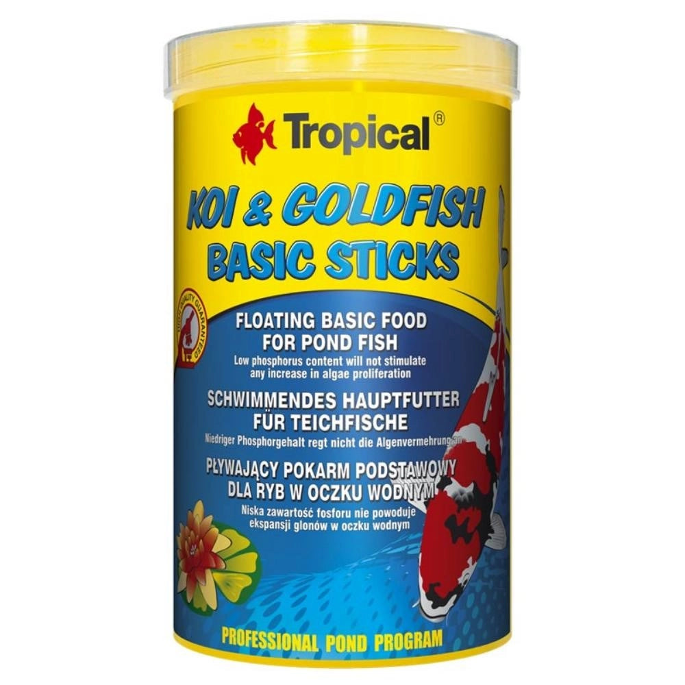 Tropical Koi Gold Fish Basic Sticks - stick galleggianti per pesci da laghetto Formato: 1000 ml
