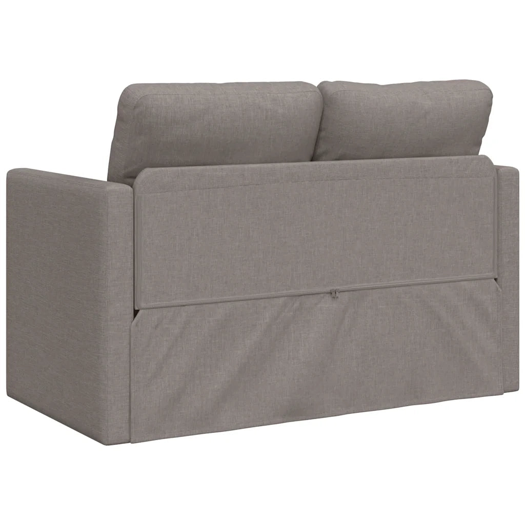 Divano Letto da Terra 2 in 1 Tortora 112x174x55 cm Tessuto 353969