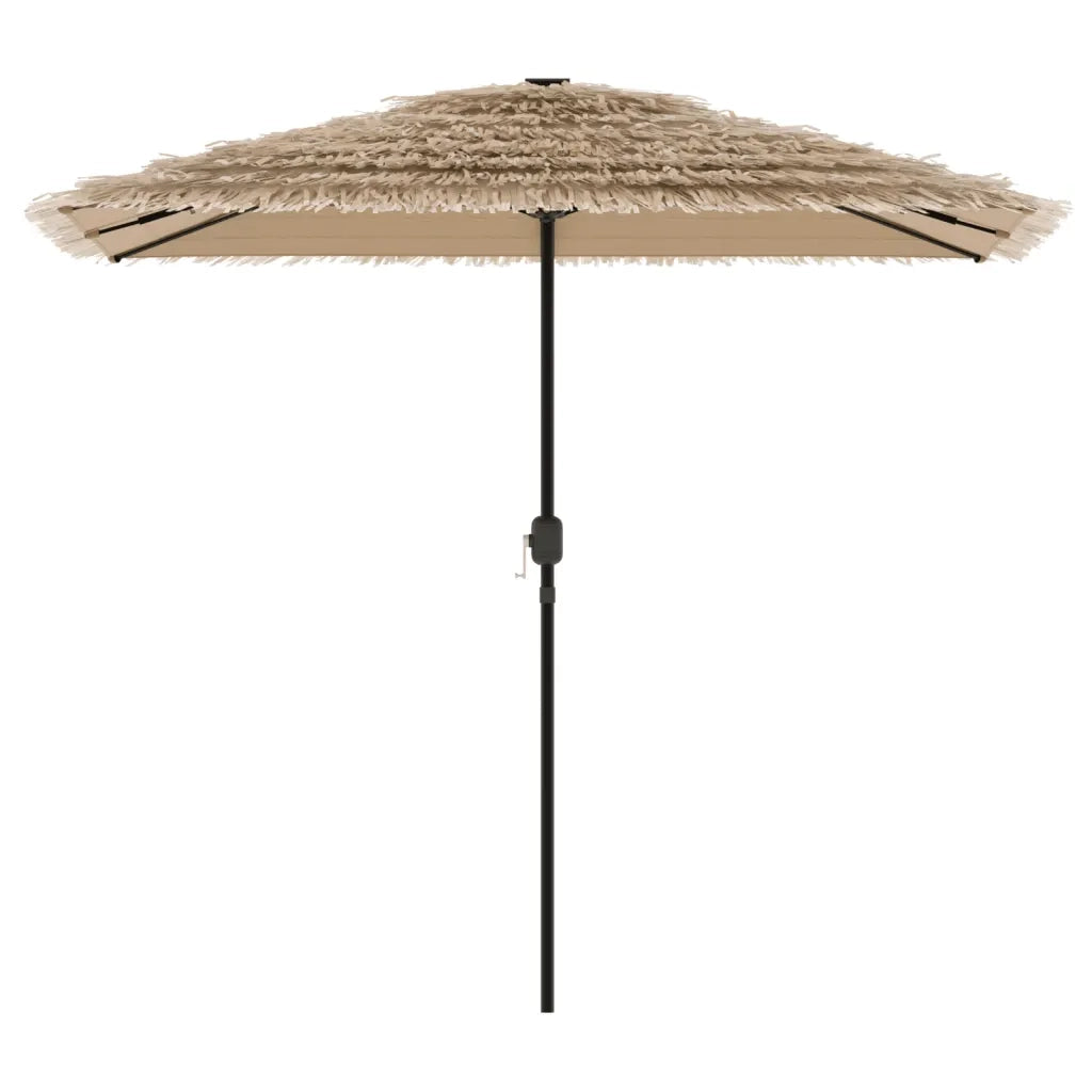 Ombrellone Giardino LED e Palo in Acciaio Marrone 248x248x248cm 4005117