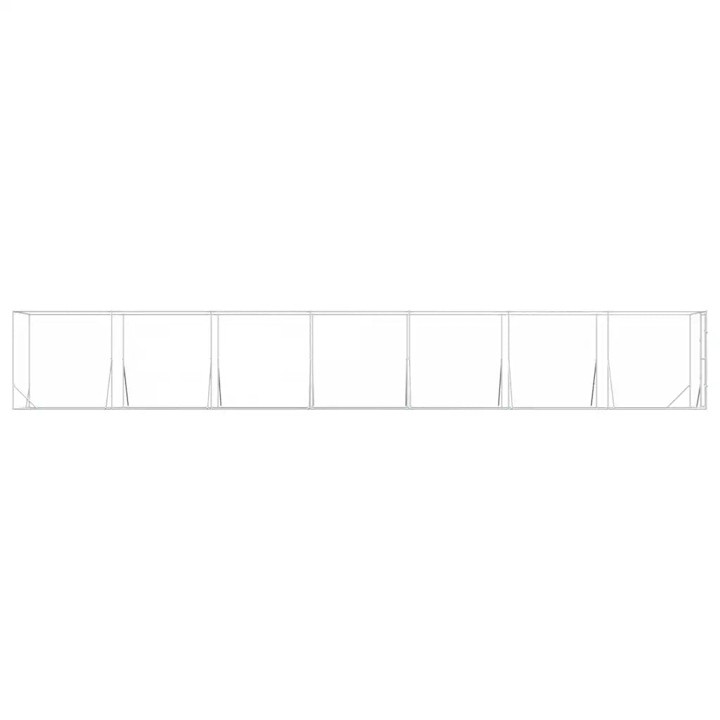 Cuccia per Cani da Esterno Argento 2x14x2 m Acciaio Zincato 3190454
