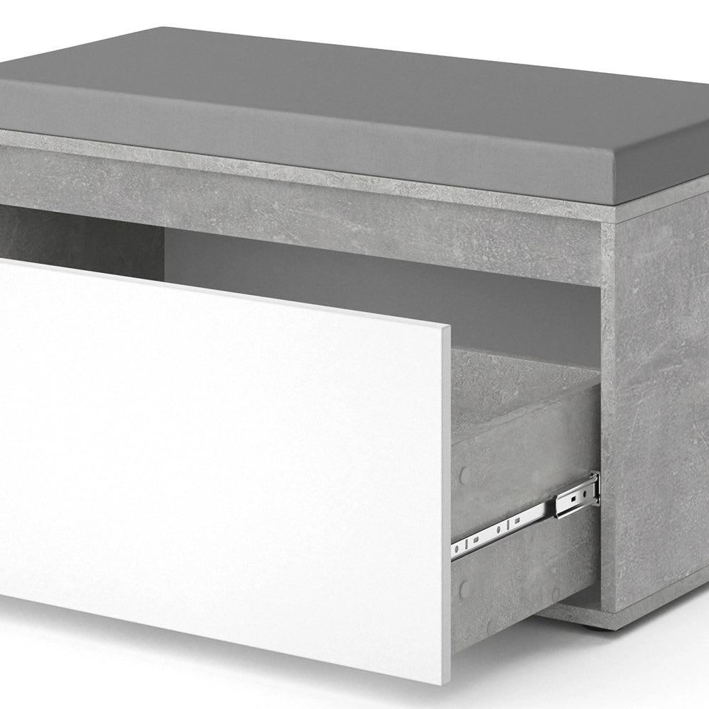 Vicco Panca scarpiera da ingresso Calcestruzzo 80 x 45 cm