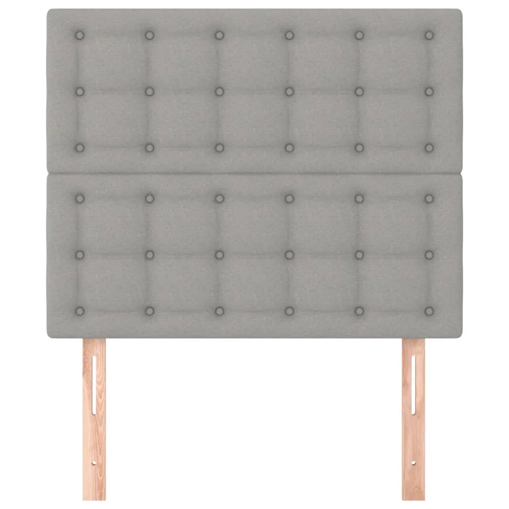Testiere 2 pz Grigio Chiaro 100x5x78/88 cm in Tessuto