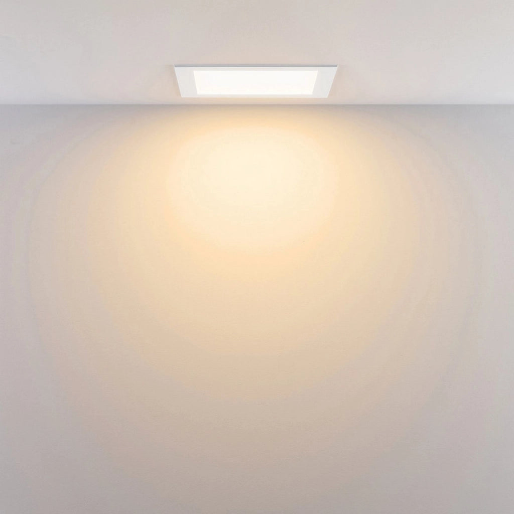 Faretto LED incasso pannello quadrato slim DMX RGB multicolore luce calda 24V impermeabile cromoterapia box doccia bagno 23W foro 155x155