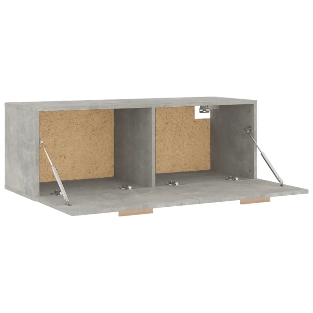 Mobile Pensile Grigio Cemento 100x36,5x35 cm Legno Multistrato 812946
