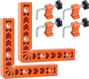 Spanne per angolo in plastica - 90 gradi - Angolo di posizionamento con 4 viti - Viti per angolo - Lavorazione del legno - Lavorazione del marmo - Fai da te - Artigiani - Set da 2
