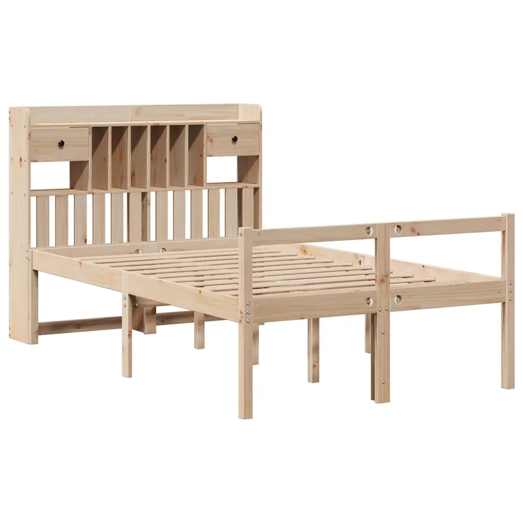 vidaXL Letto Libreria senza Materasso 135x190 cm in Legno di Pino