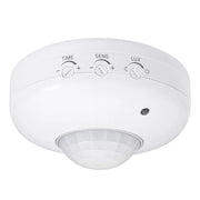 Sensore di Movimento PIR 360° da Soffitto, IP20, Regolazione TIME SENS LUX