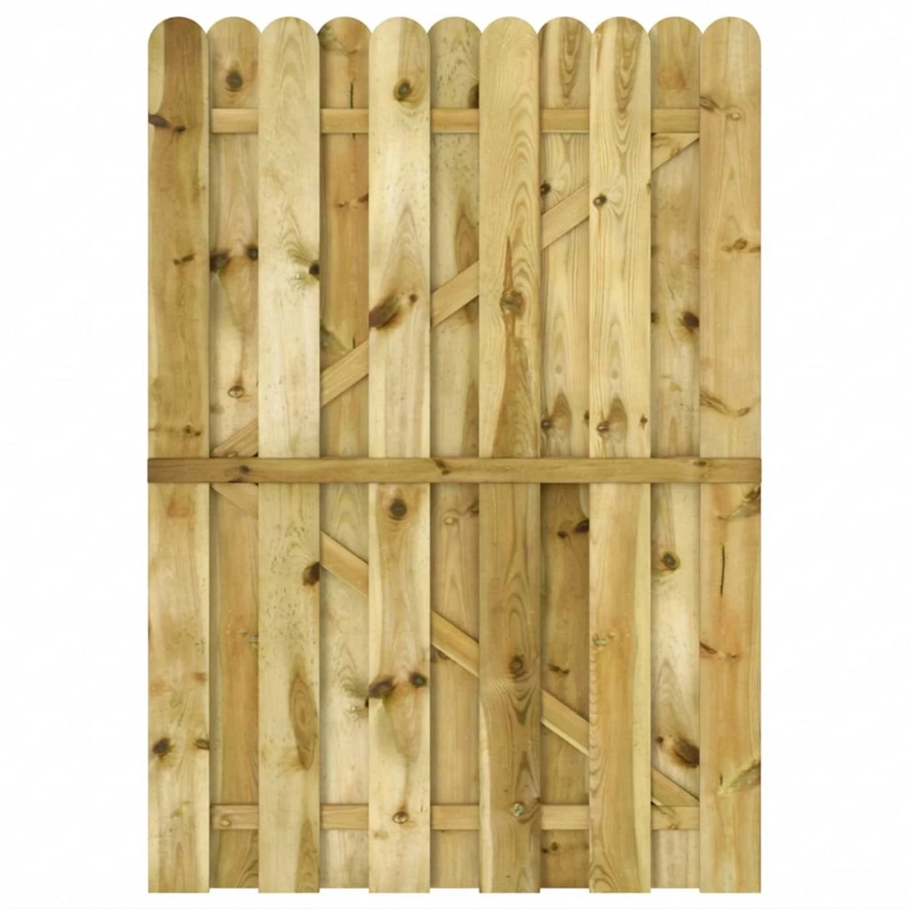 Cancello da giardino 100 x 150 cm Legno Massello di Pino Verde 42048115