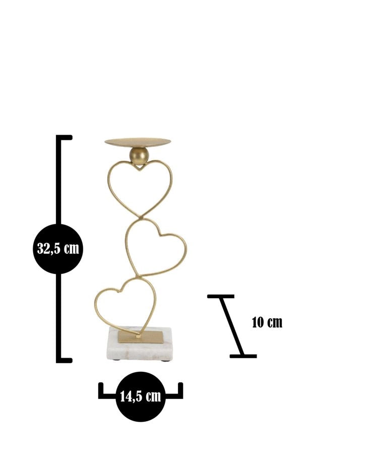 P/CAND HEARTS CM 14,5X10X32,5