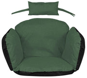 AIO FACTORY Cuscino da giardino impermeabile verde 112x113 cm per sedia sospesa
