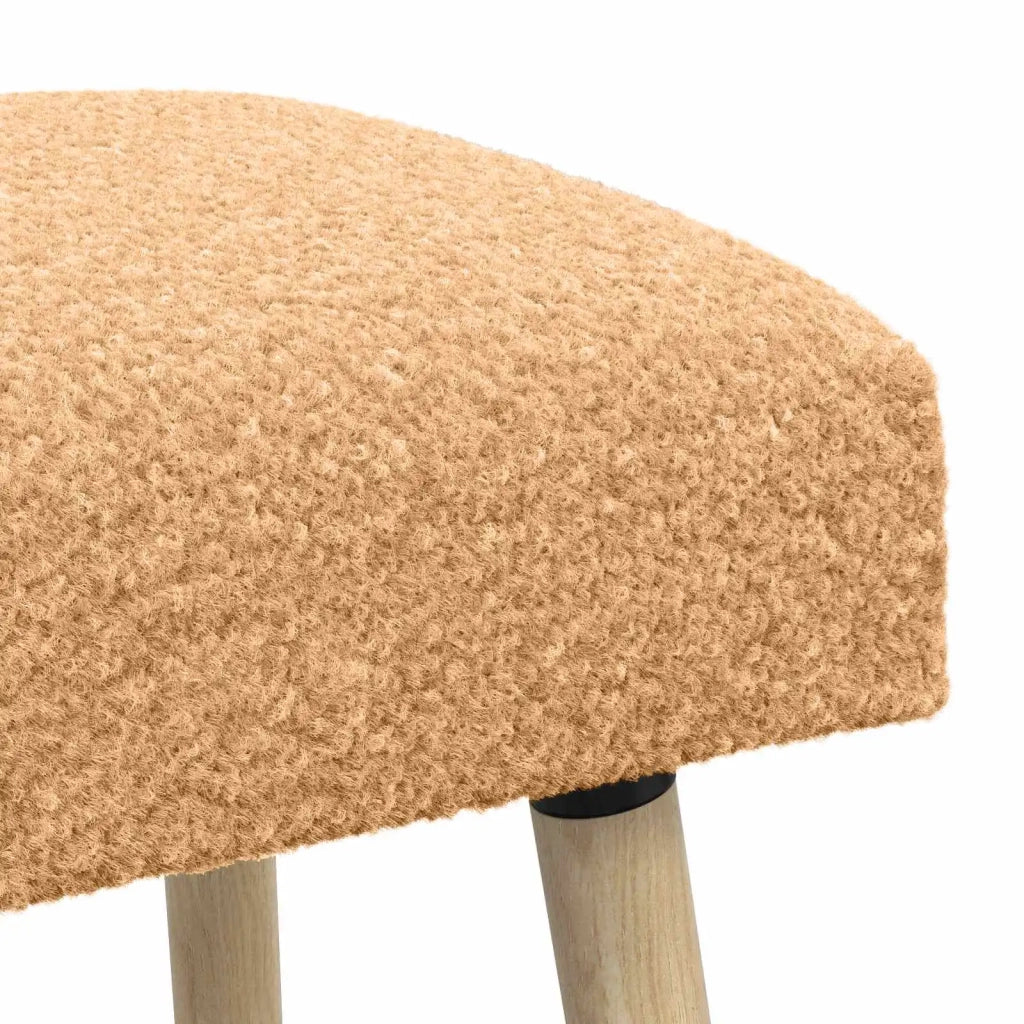 panchina Tinta unita Beige 80 x 40 x 46 cm Bouclé 42038410
