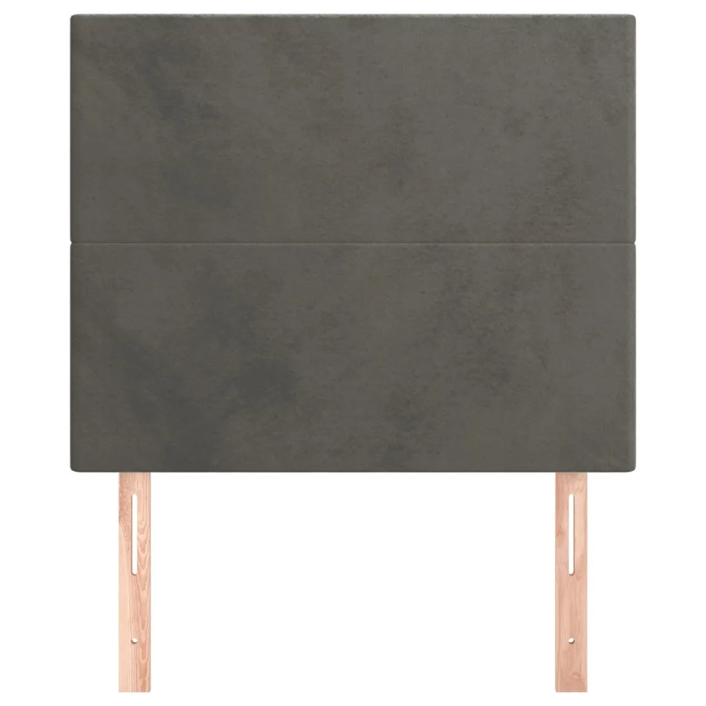 Testiera Grigio Scuro 90x5x118/128 cm Velluto 3116089