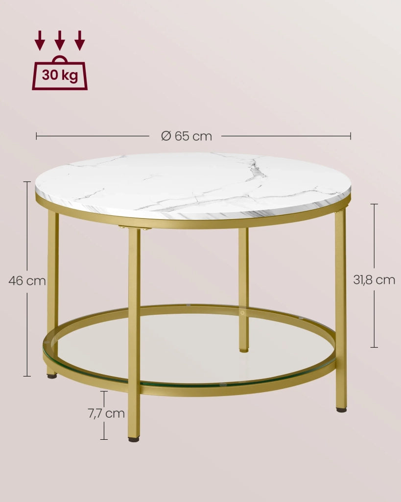 Tavolino da caffè tavolo da soggiorno tavolo da divano tavolo da aperitivo effetto marmo piano in vetro temperato facile da montare per soggiorno in stile moderno bianco 12_0007495