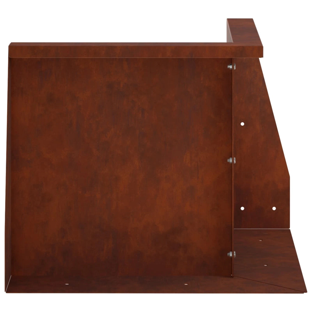 Muro di contenimento 2 pz 50 x 50 x 40 cm Acciaio Corten 8015184