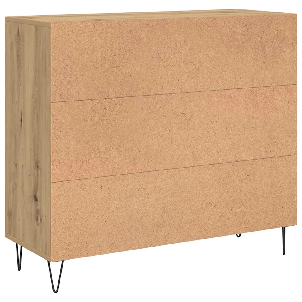 Credenza-Buffet-Armadio da cucina Rovere artigianale 90 x 32,5 x 80 cm Legno multistrato