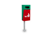 Cestino Dog Toilette Plutos 206 Giochipark acciaio zincato 21lt Ø16x30x45h - Filo pavimento