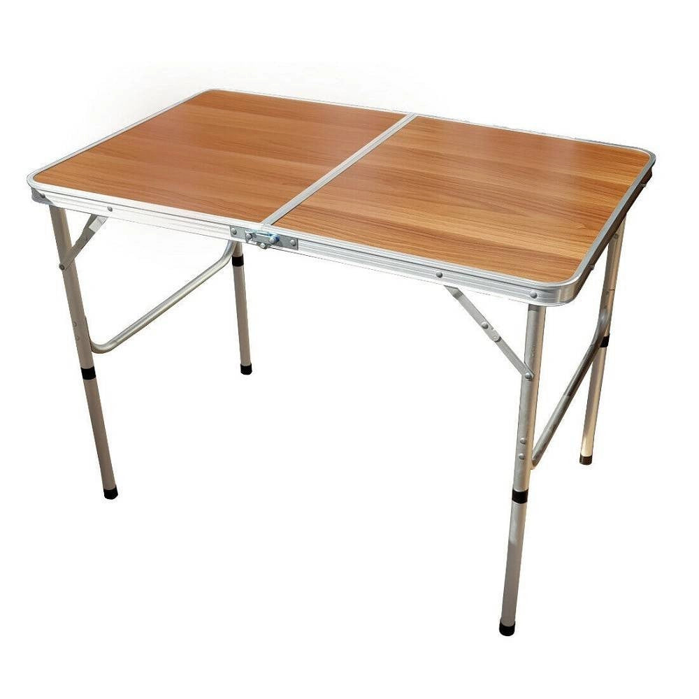 Trade Shop - Tavolo Pieghevole Richiudibile Tavolino Da Esterno 96 X 60 Cm Campeggio Barbecue -