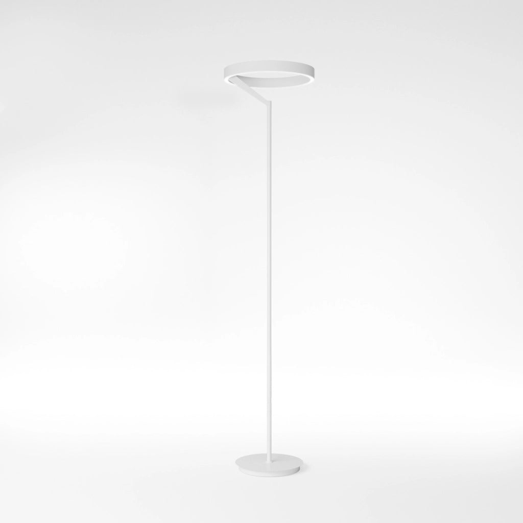 Lampada da Terra CRISEIDE PT LED 40W 2100lm 3000K dimmerabile a pedale in alluminio Bianco satinato - Gealuce