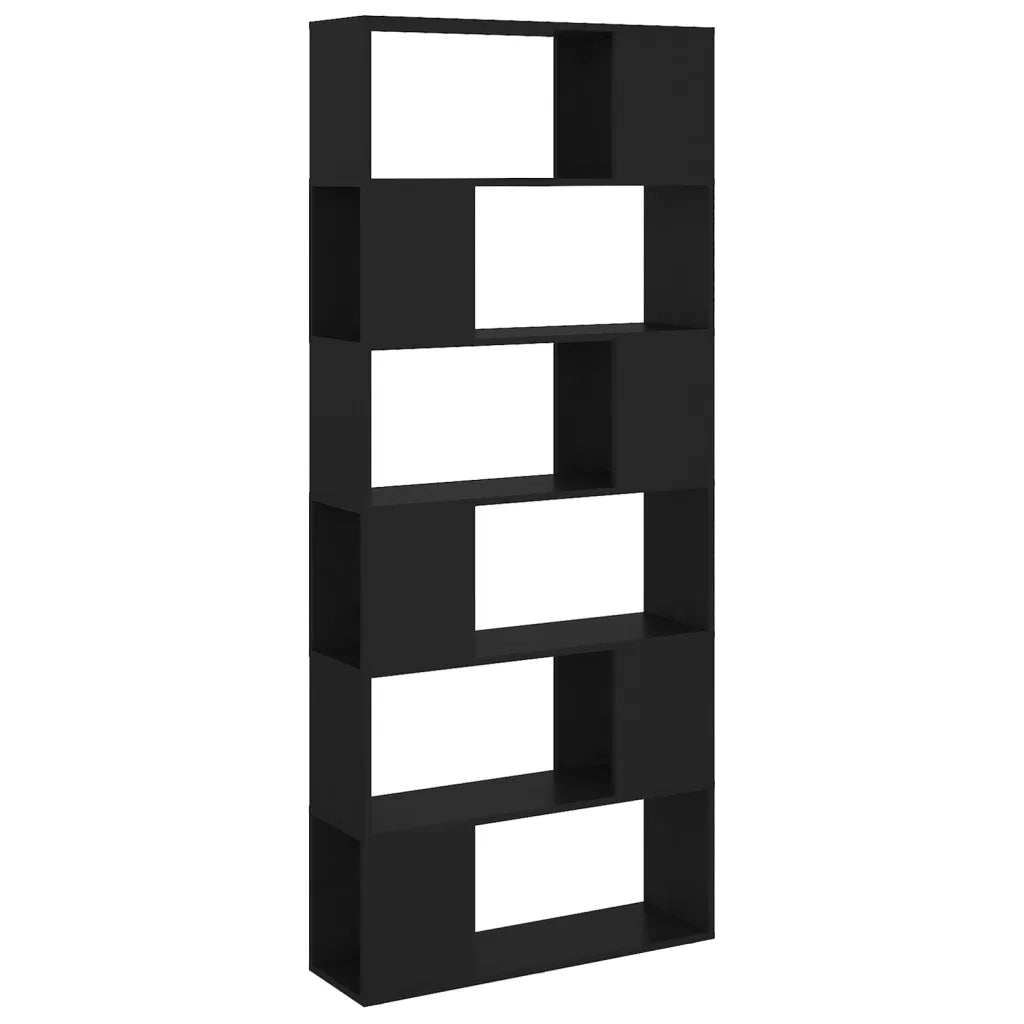 Libreria/Divisorio Nero 80x24x186 cm in Truciolato 809153
