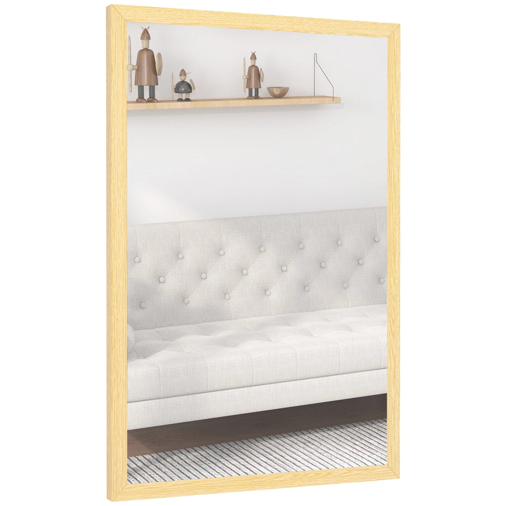 Specchio da parete rettangolare ¨C Minimal ¨C 60x40 cm legno naturale