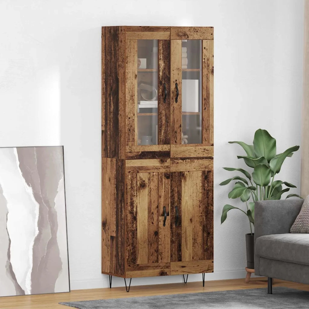 Credenza-Buffet-Armadio da cucina Legno vecchio 69,5 x 34 x 180 cm Legno multistrato 423868