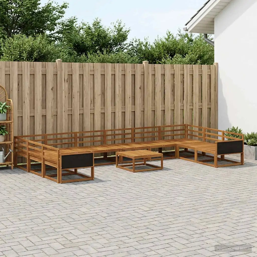 Set di divani da esterno 11 pcs Naturale 3382932