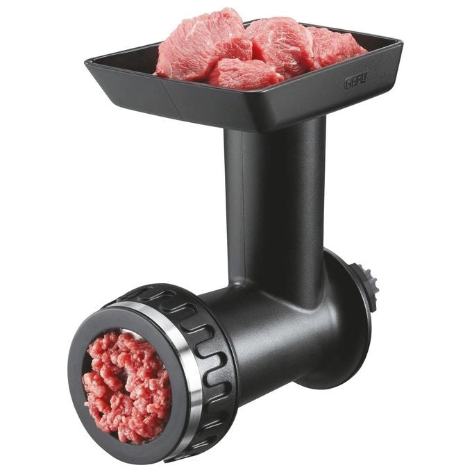 Gefu GF19080 Transforma Grattugia a Tamburo Multifunzionale con 3 Tamburi Laser Cut in Acciaio Inox Base con Ventosa e Morsetto per Piani fino a 8 cm colore Argento Nero