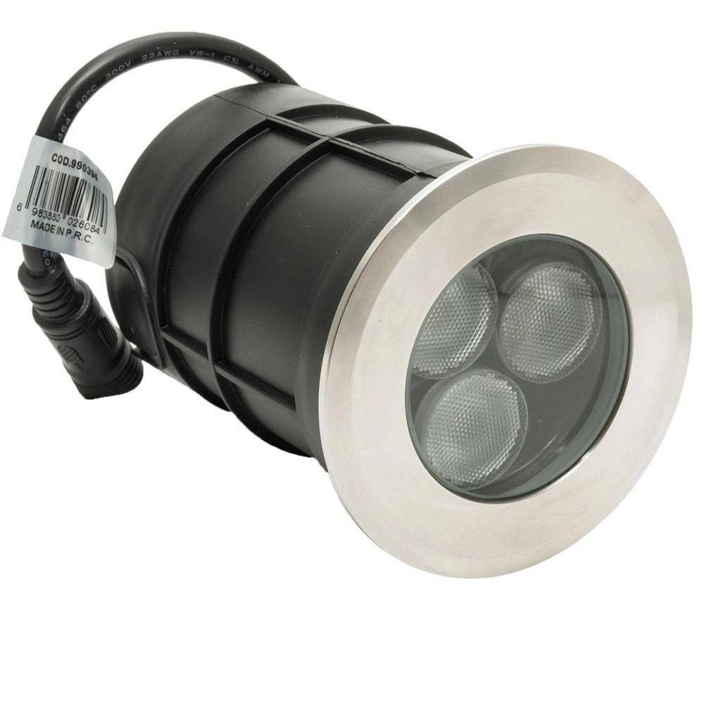 Trade Shop - Faretto Led 24v Rgbw Calpestabile Incasso 65mm Ip68 Segnapassi 9 W Rgb 4000k Dmx -