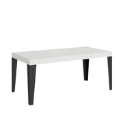 Tavolo allungabile 90x180/440 cm Flame telaio Antracite - Bianco Frassino