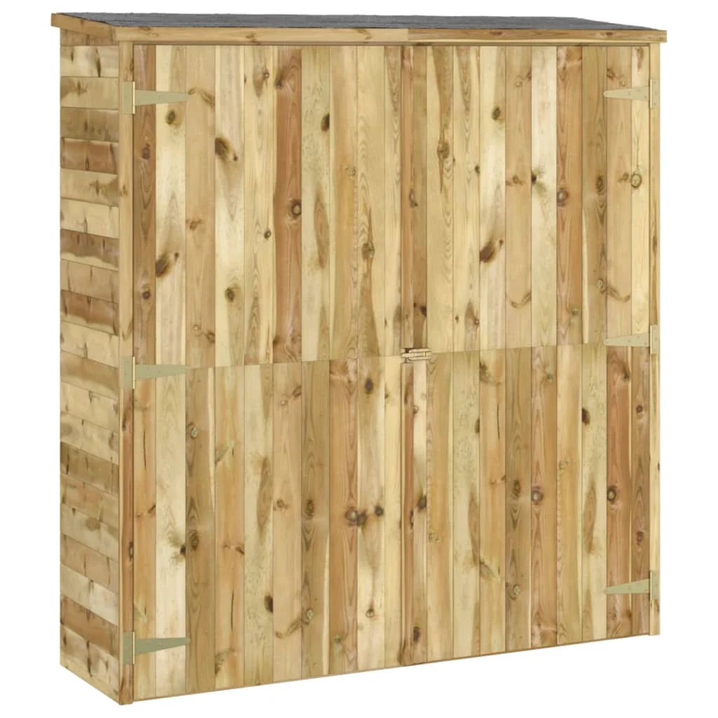 Casetta da giardino cabina ripostiglio casetta da esterno robusta casetta per attrezzi 163 x 50 x 171 cm legno massello di pino marrone 02_0022404