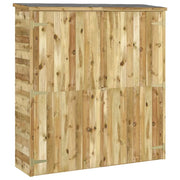 Casetta da giardino cabina ripostiglio casetta da esterno robusta casetta per attrezzi 163 x 50 x 171 cm legno massello di pino marrone 02_0022404
