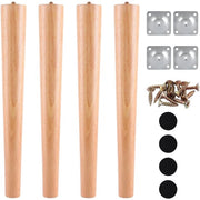 Sostegni per mobili - Tavolo sostegni - Sostitutivi per tavolo - Sostegni in legno 40 cm - Rondi in quercia - Per divani e tavoli da pranzo - Sostegni per mobili di alta qualità