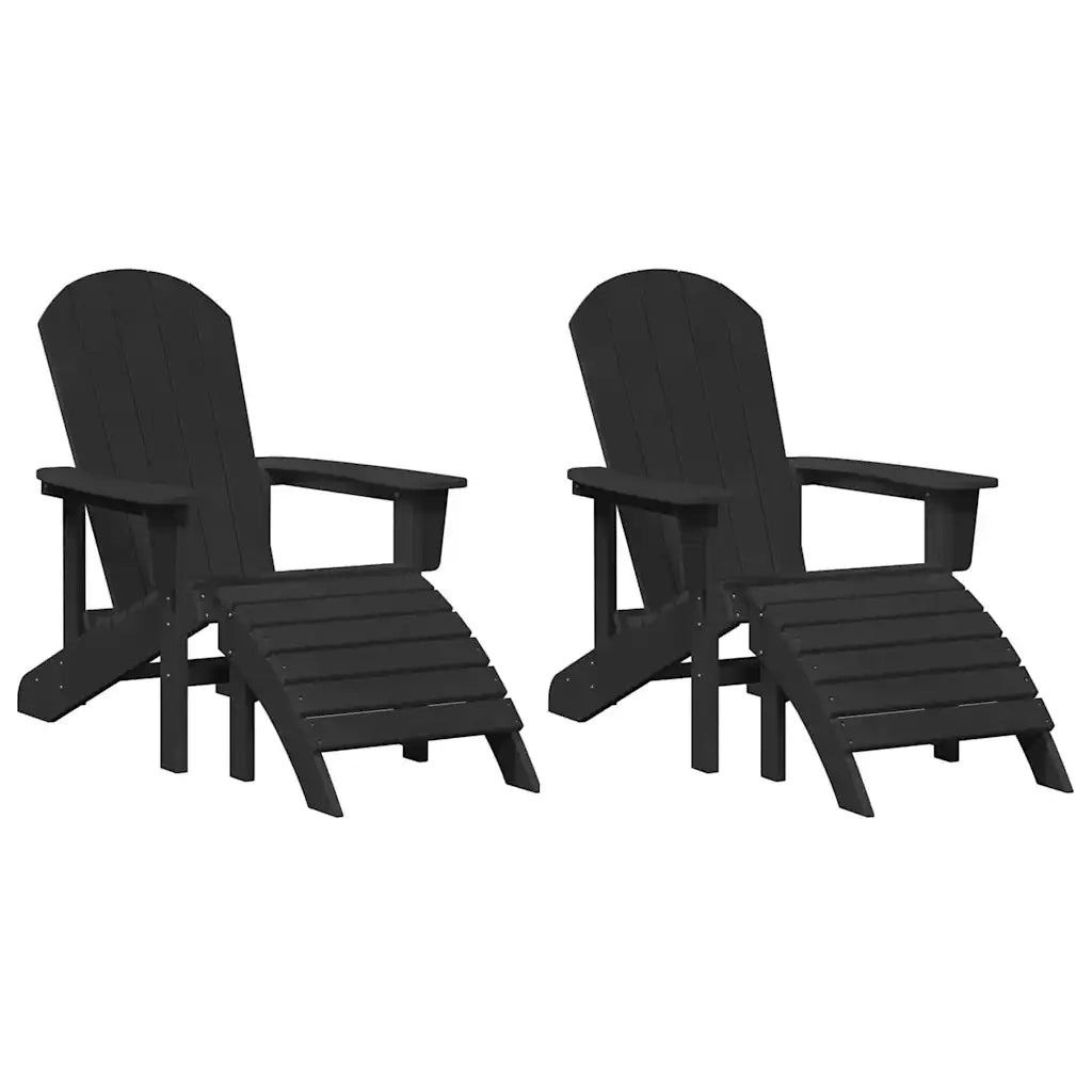 Sedia da Giardino 2 pcs Nero 83 x 74 x 92 cm Polietilene 3335844