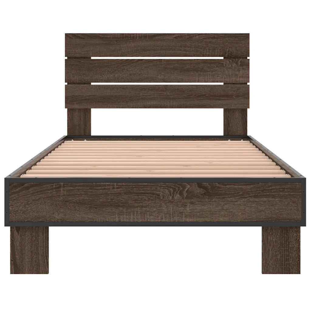 Giroletto Rovere Marrone 90x200 cm Legno Multistrato e Metallo