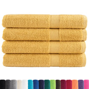 vidaXL Asciugamani per Sauna SOLUND 4 pz Oro 80x200cm 600gsm